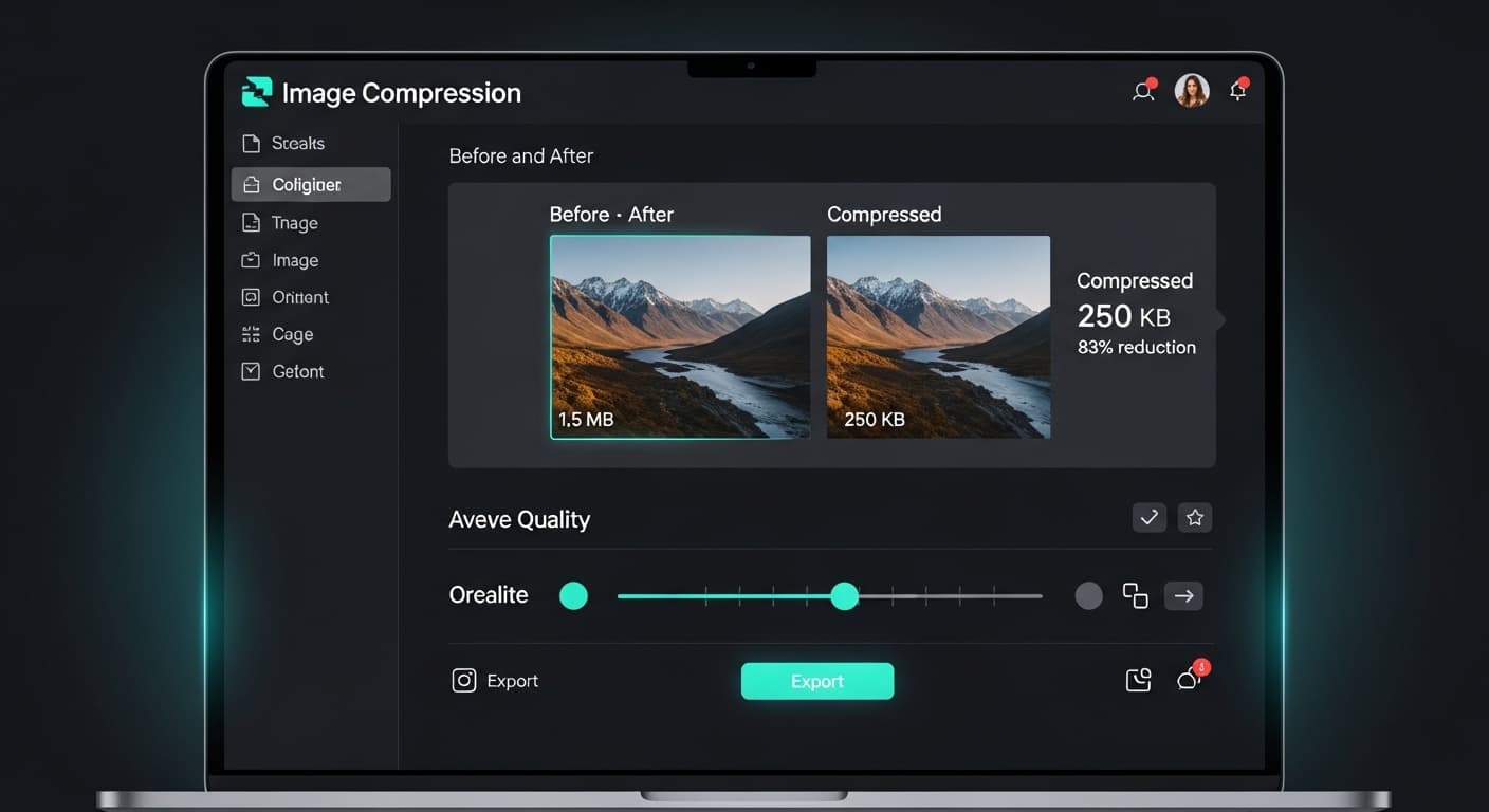 Reference preview for the compress image tool